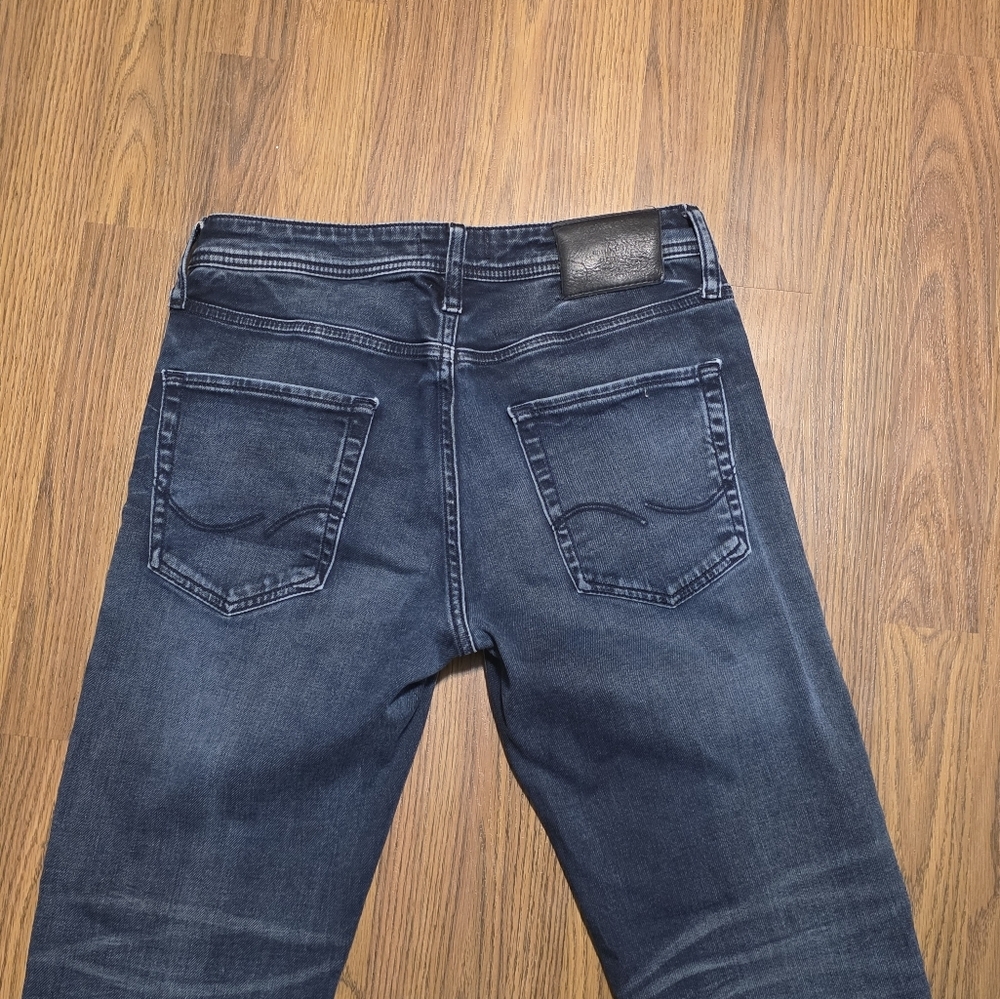 Jack & Jones Mike Jeans Mens 29x30 Comfort Fit Indigo Knit Button Fly Turkey A2 - Picture 13 of 14